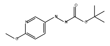 N-[(6-甲氧基吡啶-3-基)氨基]氨基甲酸叔丁酯 结构式