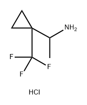 1-[1-(trifluoromethyl)cyclopropyl]ethanamine hydrochloride 结构式