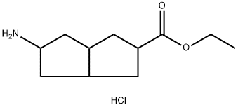 Ethyl 5-aminooctahydropentalene-2-carboxylate hydrochloride 结构式