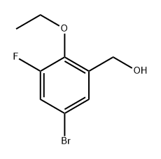 (5-Bromo-2-ethoxy-3-fluorophenyl)methanol 结构式