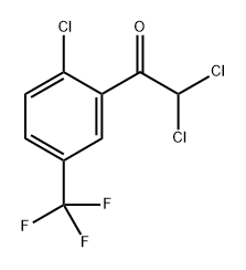 2,2-dichloro-1-(2-chloro-5-(trifluoromethyl)phenyl)ethanone 结构式