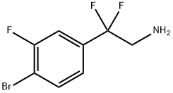 2-(4-溴-3-氟苯基)-2,2-二氟乙胺 结构式