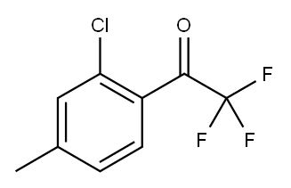 1-(2-chloro-4-methylphenyl)-2,2,2-trifluoroethanone 结构式
