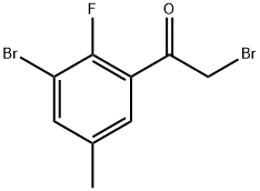 2-Bromo-1-(3-bromo-2-fluoro-5-methylphenyl)ethanone 结构式