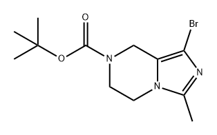 tert-butyl 
1-bromo-3-methyl-5H,6H,7H,8H-imidazo[1,5-a]pyr
azine-7-carboxylate 结构式