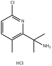 2-Pyridinemethanamine, 6-chloro-α,α,3-trimethyl-, hydrochloride (1:1) 结构式