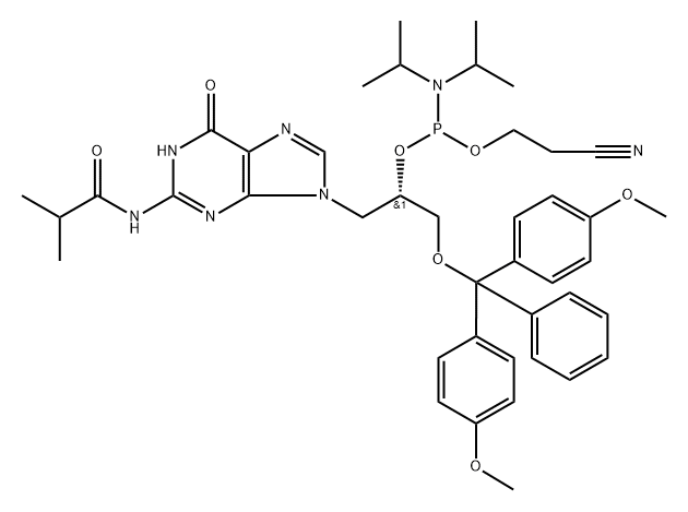 N2-IBU-G-(S)-GNA PHOSPHORAMIDITE 结构式