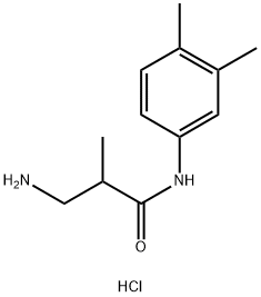 3-氨基-N-(3,4-二甲基苯基)-2-甲基丙酰胺盐酸盐 结构式