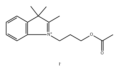 3H-吲哚,1- [3-(乙酰氧基)丙基] -2,3,3-三甲基-碘化物(1:1) 结构式