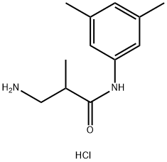 3-氨基-N-(3,5-二甲基苯基)-2-甲基丙酰胺盐酸盐 结构式