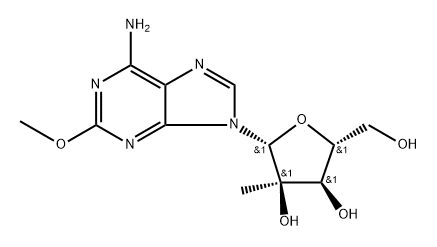 2'-C-Methyl-2-Methoxyadenosine 结构式