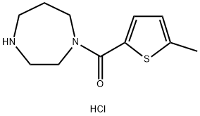 (1,4-二氮杂-1-基)(5-甲基噻吩-2-基)甲酮盐酸盐 结构式