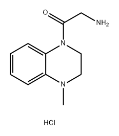 Ethanone, 2-amino-1-(3,4-dihydro-4-methyl-1(2H)-quinoxalinyl)-, hydrochloride (1:2) 结构式