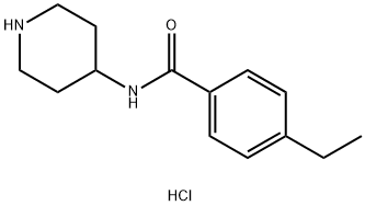 4-乙基-N-(哌啶-4-基)苯甲酰胺盐酸盐 结构式