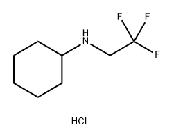 N-(2,2,2-trifluoroethyl)cyclohexanamine hydrochloride 结构式
