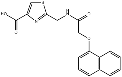 2-((2-(naphthalene-1-yl)oxyacetamido)methyl)thiazole-4-carboxylic? acid 结构式