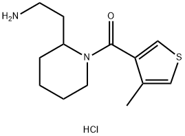 (2-(2-氨基乙基)哌啶-1-基)(4-甲基噻吩-3-基)甲酮 结构式
