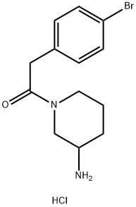 1-(3-氨基哌啶-1-基)-2-(4-溴苯基)乙烷-1-酮 结构式