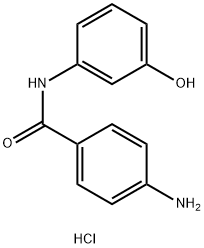 4-氨基-N-(3-羟基苯基)苯甲酰胺盐酸盐 结构式