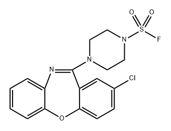 4-(2-chlorodibenz[b,f][1,4]oxazepin-11-yl)- 1-Piperazinesulfonylfluoride 结构式