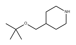 4-(叔丁氧基甲基)哌啶 结构式