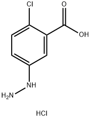 2-氯-5-肼基苯甲酸盐酸盐 结构式