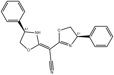 ( ΑE , 4R) - 4,5 -二氢- 4 -苯基- Α - [ ( 4R ) - 4 -苯基- 2 -恶唑烷亚甲基] - 2 -恶唑乙腈 结构式