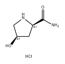 (2R,4R)-4-羟基吡咯烷-2-甲酰胺盐酸盐 结构式