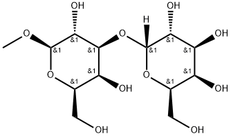 甲基3-O-Α-D-吡喃半乳糖基-Β-D-吡喃半乳糖苷 结构式