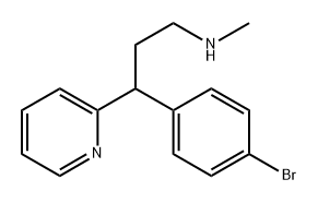 2-Pyridinepropanamine, γ-(4-bromophenyl)-N-methyl- 结构式