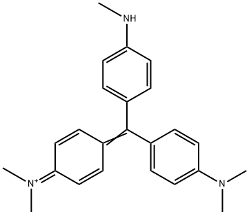 Methanaminium, N-[4-[[4-(dimethylamino)phenyl][4-(methylamino)phenyl]methylene]-2,5-cyclohexadien-1-ylidene]-N-methyl- 结构式