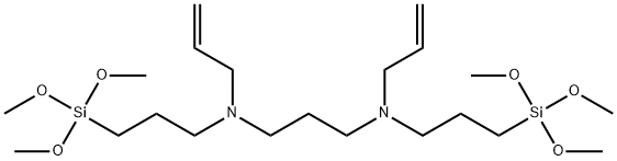 N,N'-bis(trimethoxysilylpropyl)-N,N'-diallyl-1,3-propanediamine 结构式