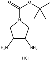 1-BOC-吡咯烷-3,4-二胺盐酸盐 结构式