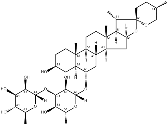 Neochlorogenin 6-O-α-L-rhamnopyranosyl-(1→3)-β-D-quinovopyranoside 结构式