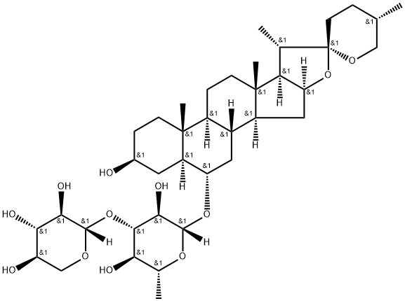 Neochlorogenin 6-O-β-D-xylopyranosyl-(1→3)-β-D-quinovopyranoside 结构式