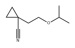 1-(2-isopropoxyethyl)cyclopropane-1-carbonitrile 结构式