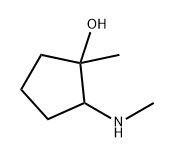 1-methyl-2-(methylamino)cyclopentan-1-ol 结构式