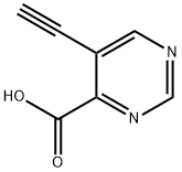 5-乙炔基嘧啶-4-羧酸 结构式