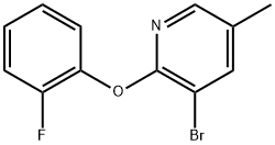 3-Bromo-2-(2-fluorophenoxy)-5-methylpyridine 结构式