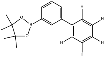 2-([1,1'-biphenyl]-3-yl-2',3',4',5',6'-d5)-4,4,5,5-tertramethyl-1,3,2-dioxaborolane 结构式