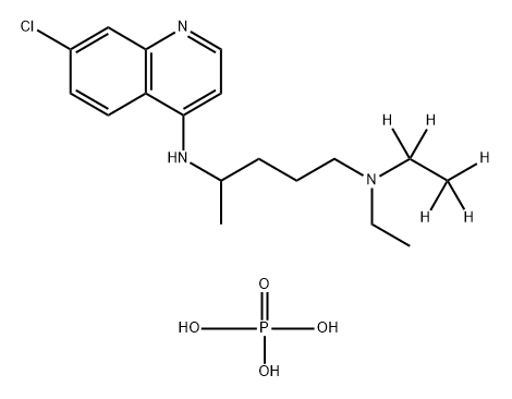 Chloroquine-d5 (phosphate) 结构式