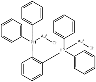二氯化金 ,1,2-双(二苯基膦基)苯 结构式
