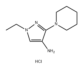 1-ethyl-3-piperidin-1-yl-1H-pyrazol-4-amine 结构式