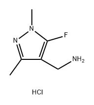 1-(5-fluoro-1,3-dimethyl-1H-pyrazol-4-yl)methanamine 结构式