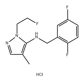 N-(2,5-difluorobenzyl)-1-(2-fluoroethyl)-4-methyl-1H-pyrazol-5-amine 结构式