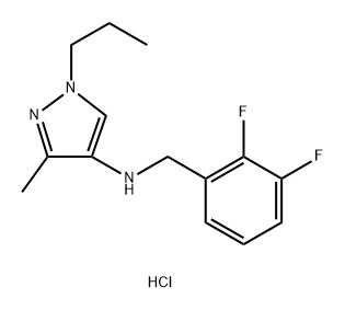 N-(2,3-difluorobenzyl)-3-methyl-1-propyl-1H-pyrazol-4-amine 结构式