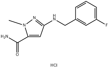 3-[(3-fluorobenzyl)amino]-1-methyl-1H-pyrazole-5-carboxamide 结构式