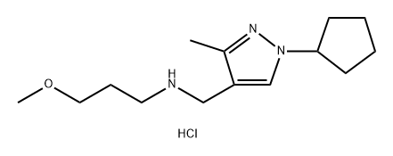 (1-cyclopentyl-3-methyl-1H-pyrazol-4-yl)methyl](3-methoxypropyl)amine 结构式