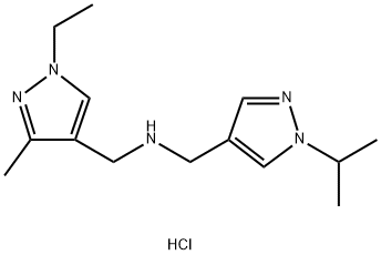 1-(1-ethyl-3-methyl-1H-pyrazol-4-yl)-N-[(1-isopropyl-1H-pyrazol-4-yl)methyl]methanamine 结构式