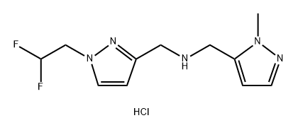 1-[1-(2,2-difluoroethyl)-1H-pyrazol-3-yl]-N-[(1-methyl-1H-pyrazol-5-yl)methyl]methanamine 结构式